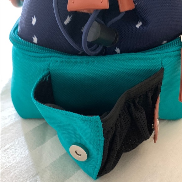 Navy and Teal Zippered Cooler Bag NWOT - Picture 5 of 8